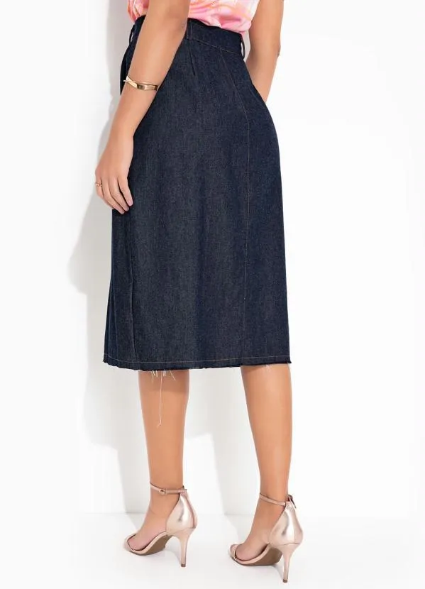 Rosalie - Saia Jeans Escuro com Bolsos 2