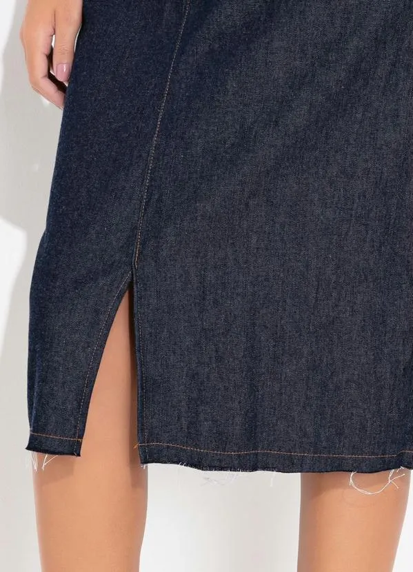 Rosalie - Saia Jeans Escuro com Bolsos 3