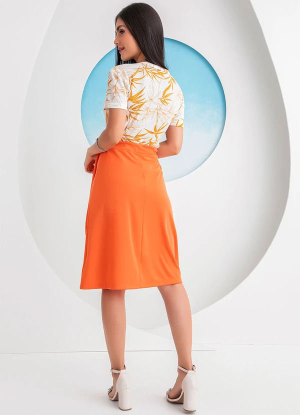 Rosalie - Saia Laranja em Malha 4