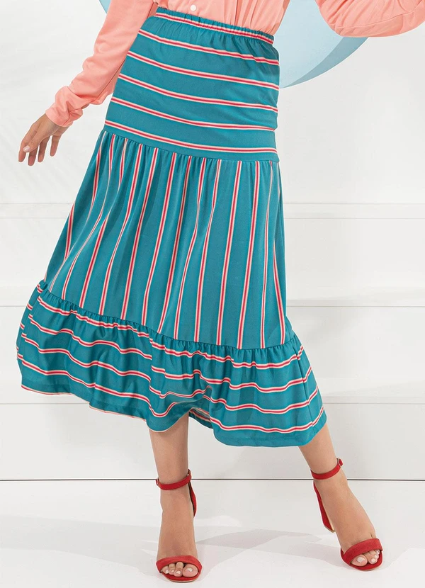 Rosalie - Saia Listrado em Malha