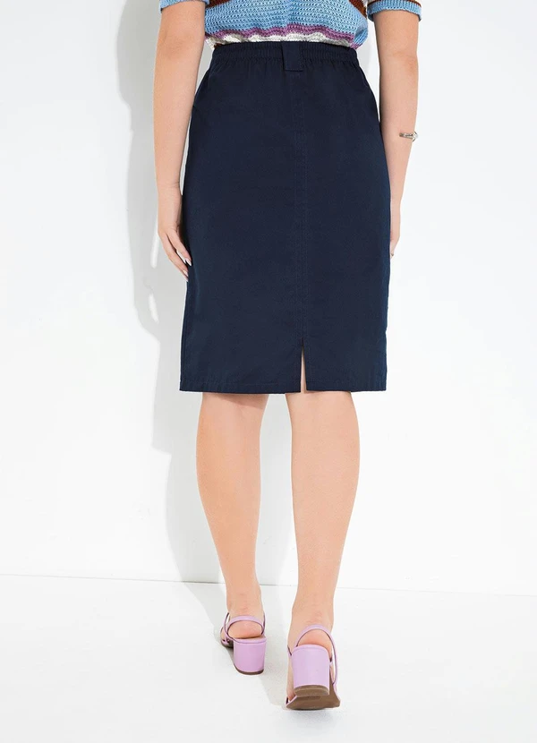 Rosalie - Saia Marinho em Sarja 6