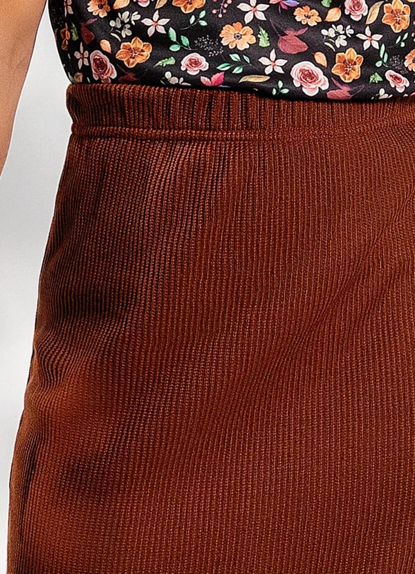 Rosalie - Saia Marrom em Tricô 5