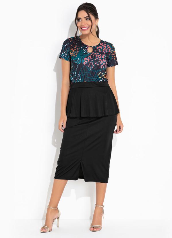 Outlet - Saia Preto com Babado 4