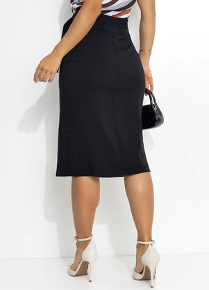 Rosalie - Saia Preto em Bengaline - ROSALIE