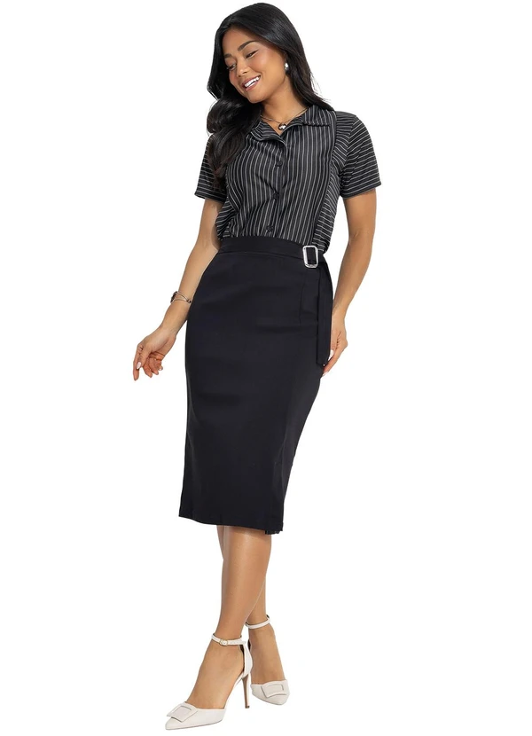 Rosalie - Saia Preto em Bengaline 6