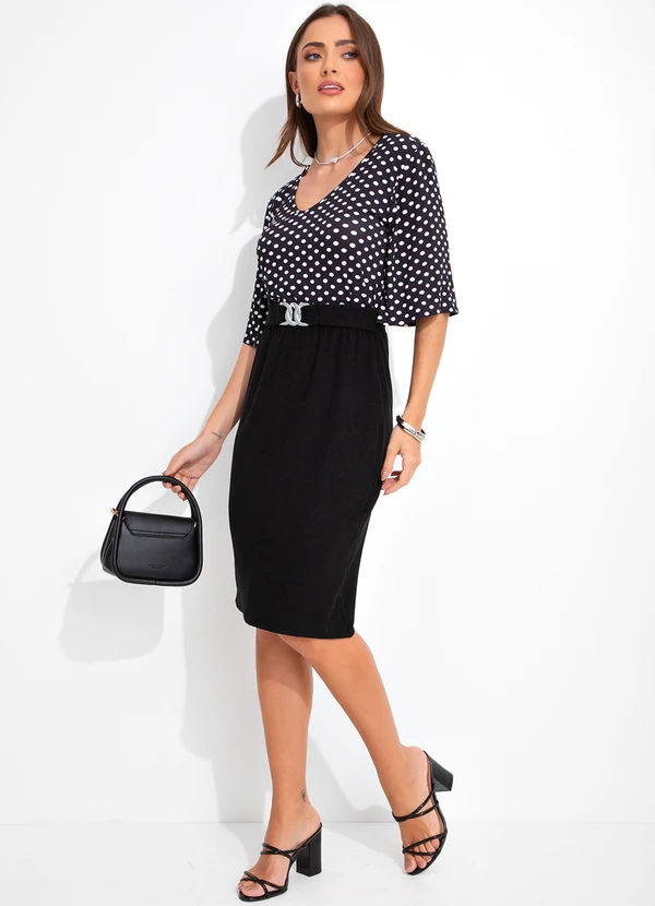 Rosalie - Saia Preto em Malha Cotelê 5