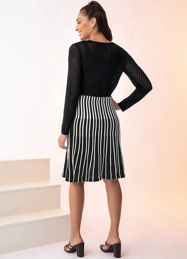 Rosalie - Saia Preto em Tricô 4