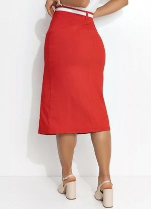 Rosalie - Saia Vermelho em Bengaline - ROSALIE