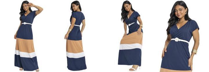 Vestido Azul Marinho em Malha