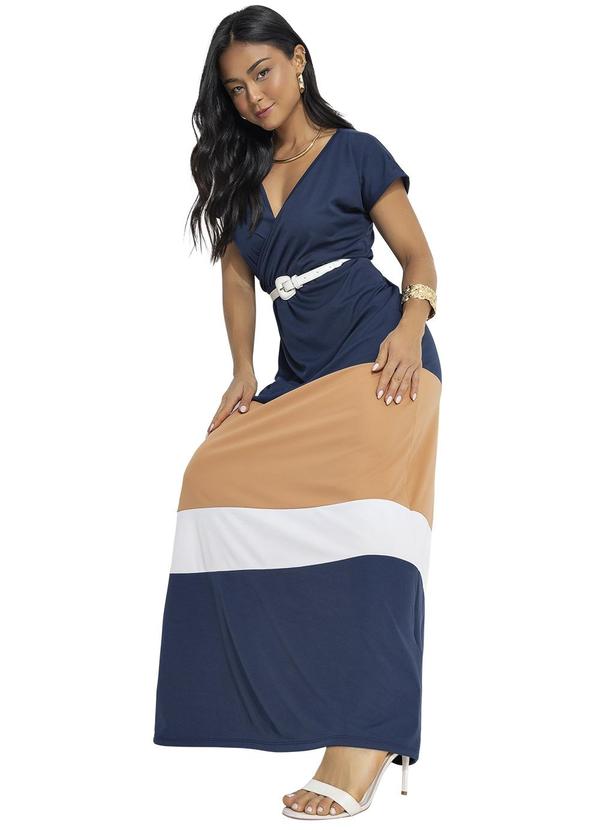 Rosalie - Vestido Azul Marinho em Malha 3