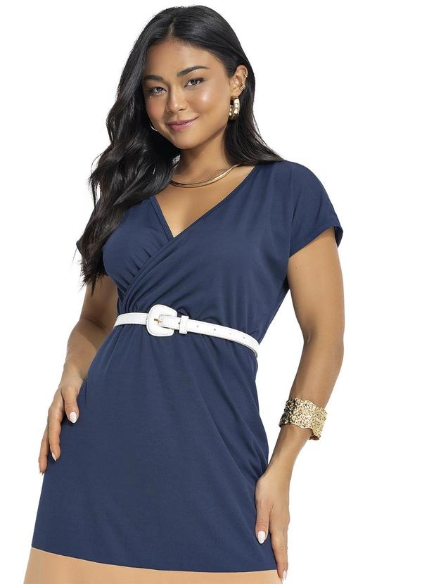 Rosalie - Vestido Azul Marinho em Malha 4