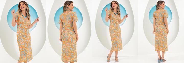 Vestido Floral Aquarelado em