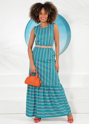 Rosalie - Vestido Listrado em Malha - ROSALIE