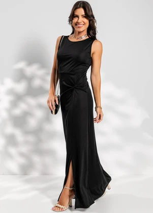 Rosalie - Vestido Preto em Malha - ROSALIE