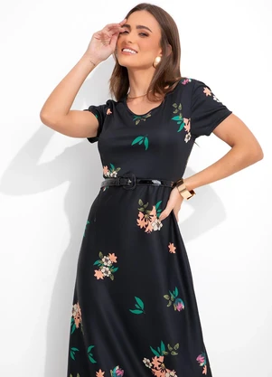 Rosalie - Vestido Preto em Malha - ROSALIE