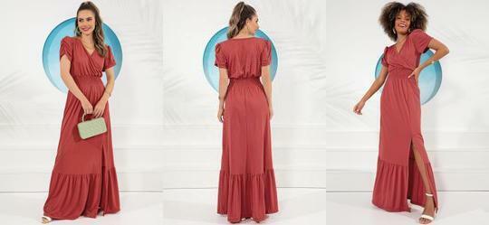 Vestido Terracota em Malha