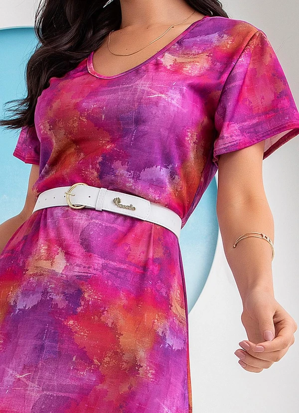 Rosalie - Vestido Aquarelado em Jersey Acetinado 5