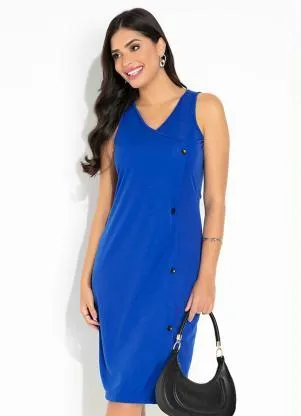 Rosalie - Vestido Azul com Sobreposição - ROSALIE