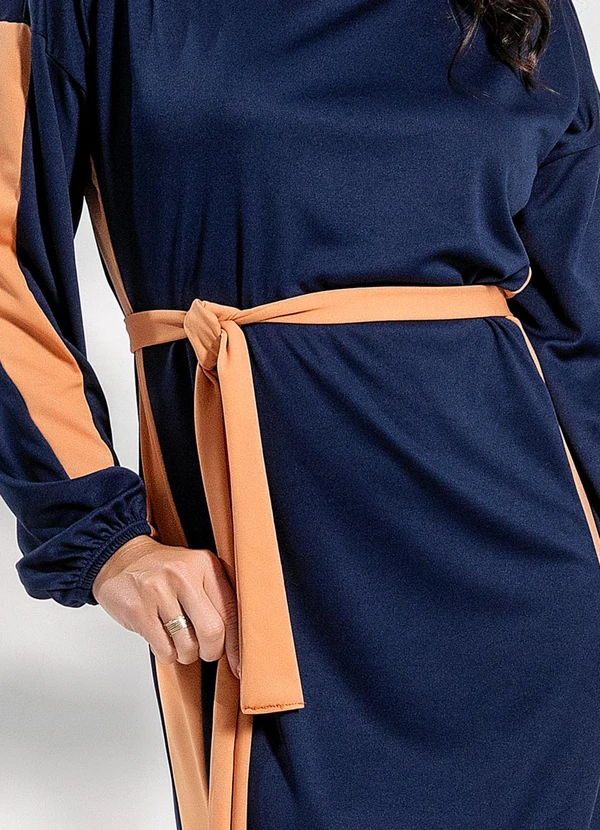 Rosalie - Vestido Azul Marinho em Malha 2