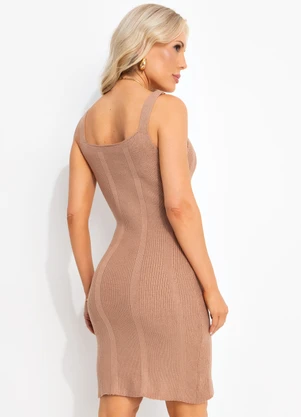 Rosalie - Vestido Bege em Tricô - ROSALIE