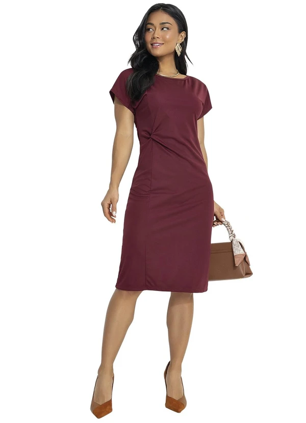 Rosalie - Vestido Bordô em Malha 2