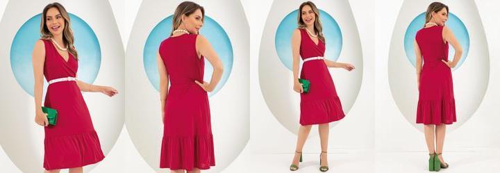 Vestido Bord� em Poliviscose