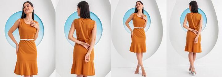 Vestido Caramelo em Malha