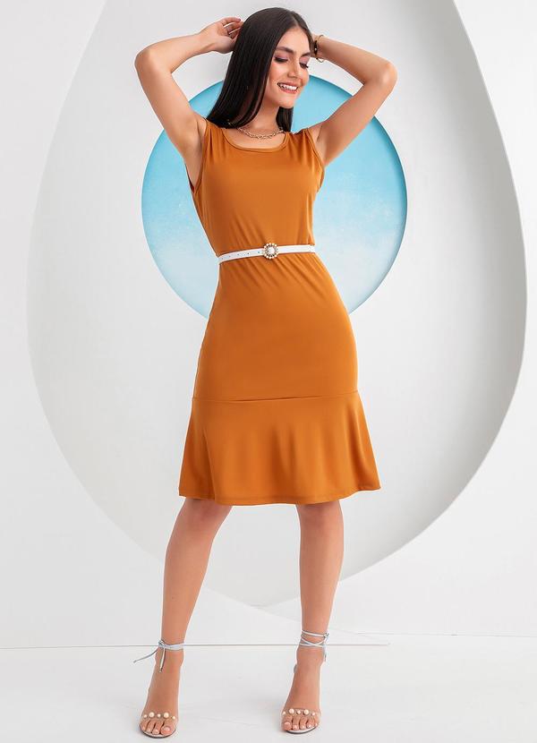 Rosalie - Vestido Caramelo em Malha 5