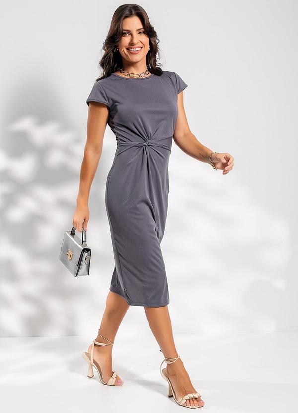 Rosalie - Vestido Cinza em Malha 3