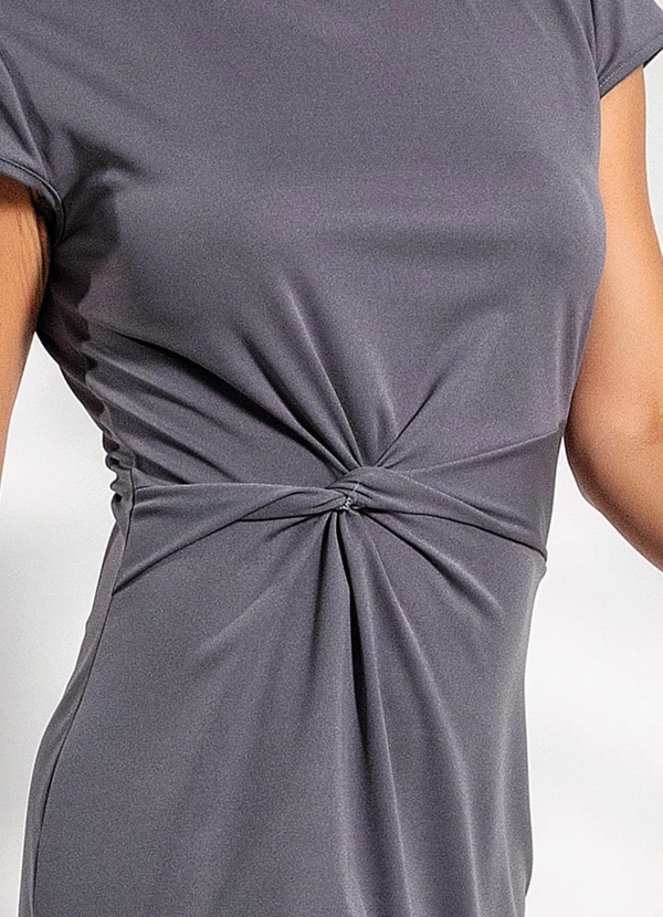 Rosalie - Vestido Cinza em Malha 5