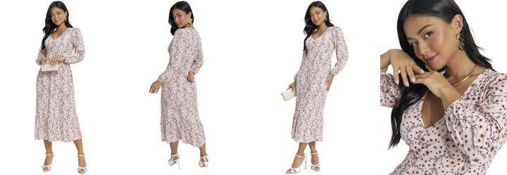 Vestido Floral Delicado em Malha