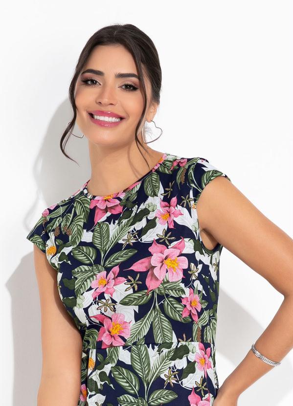 Outlet - Vestido Floral Mangas Copinho 3