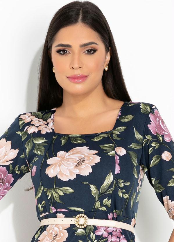 Outlet - Vestido Floral Marinho 3