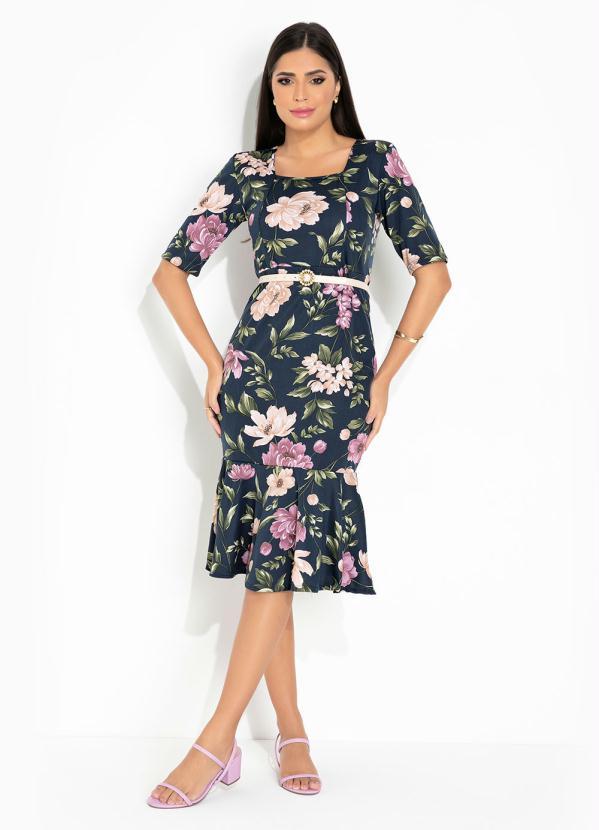 Outlet - Vestido Floral Marinho 4