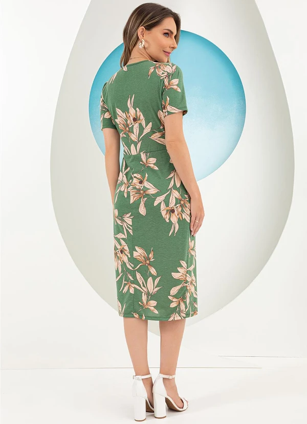 Rosalie - Vestido Floral Verde em Poliviscose 4