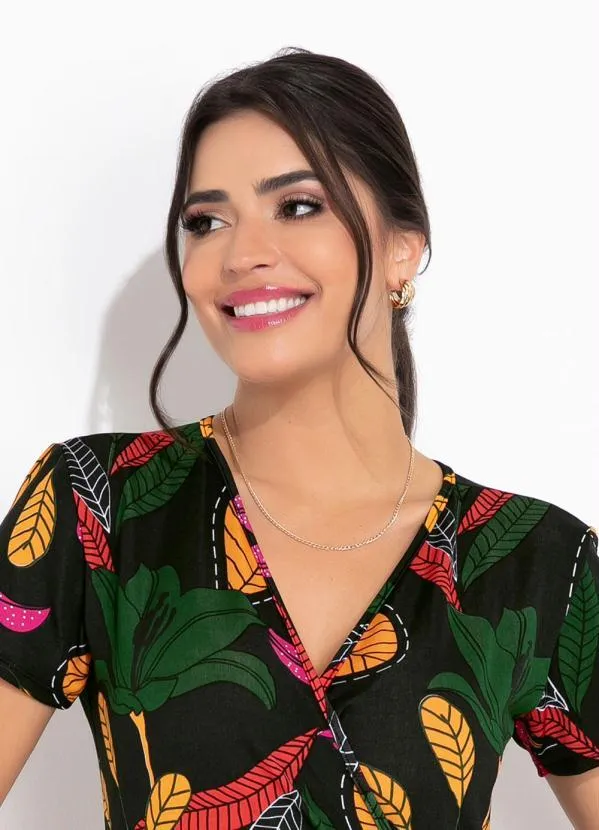 Rosalie - Vestido Folhagem Transpassado 3