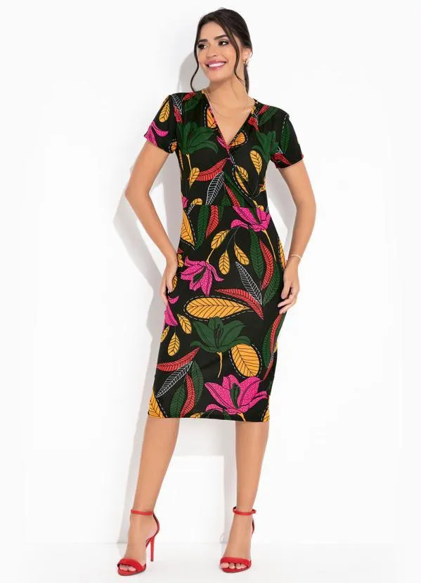 Rosalie - Vestido Folhagem Transpassado 4