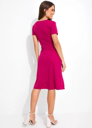 Rosalie - Vestido Fúcsia em Malha - ROSALIE