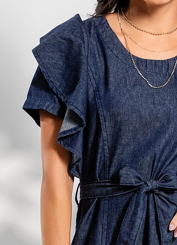 Rosalie - Vestido Jeans Azul Escuro em Jeans Leve 5