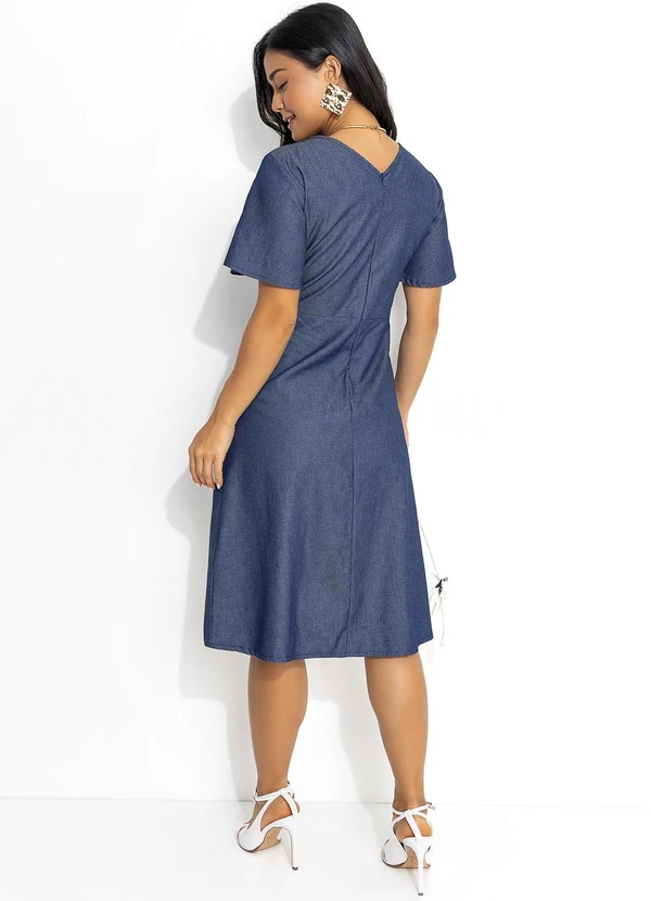 Rosalie - Vestido Jeans Médio em Jeans Leve 4