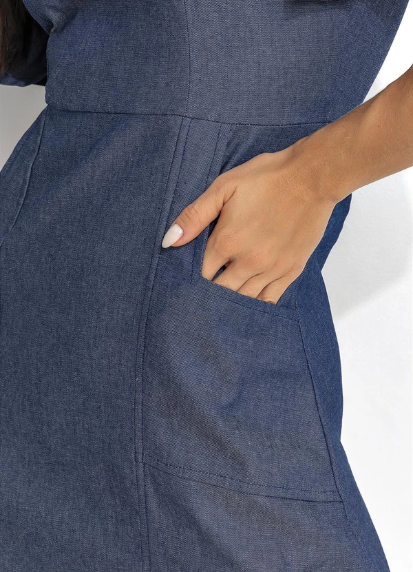 Rosalie - Vestido Jeans Médio em Jeans Leve 7