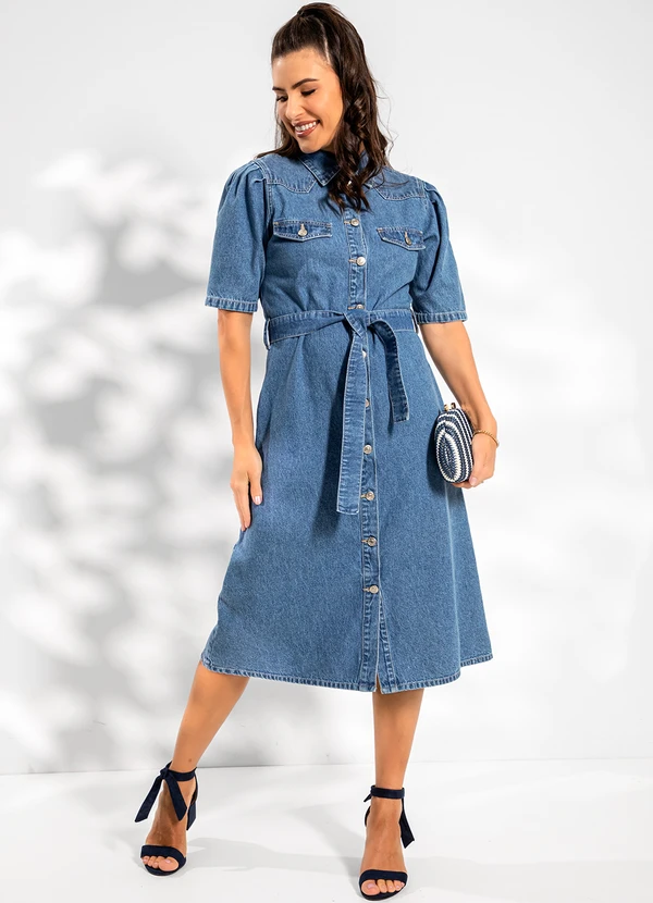 Rosalie - Vestido Jeans Médio em Jeans 3