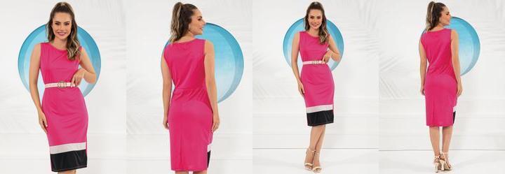 Vestido Magenta em Malha