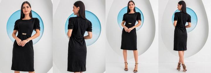 Vestido Preto em Malha