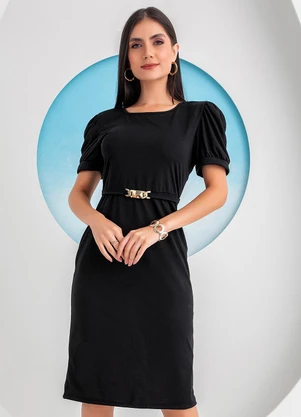 Rosalie - Vestido Preto em Malha - ROSALIE