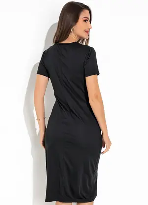 Rosalie - Vestido Preto em Malha - ROSALIE