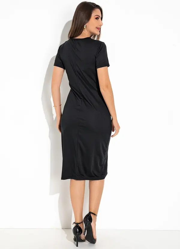 Rosalie - Vestido Preto em Malha 4