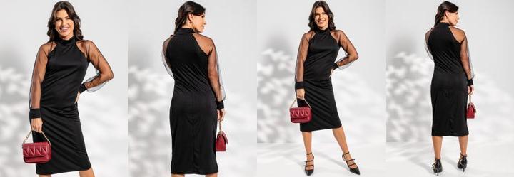 Vestido Preto em Malha