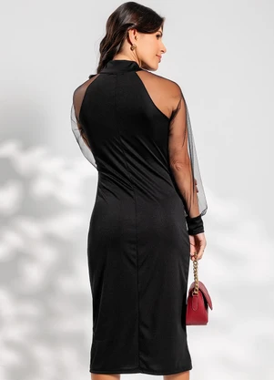 Rosalie - Vestido Preto em Malha - ROSALIE