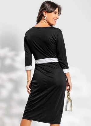 Rosalie - Vestido Preto em Malha - ROSALIE